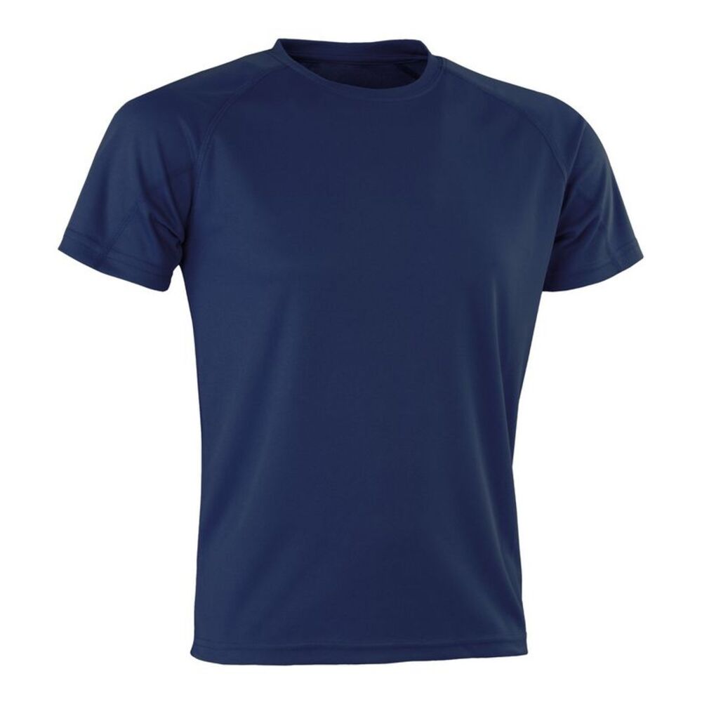 Spiro Mens Impact Aircool T-Shirt / Navy Blue